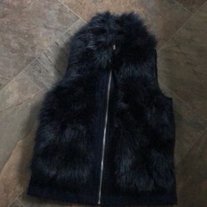 SM Tommy Hilfiger faux fur and wool vest